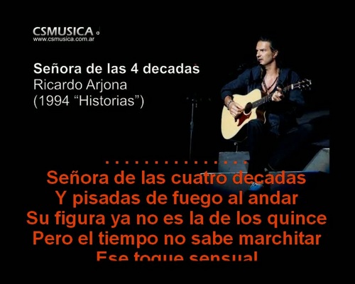 Ricardo Arjona - Señora de las 4 Decadas - Karaoke - Downloa...