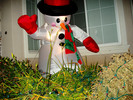 Thumbnail Holiday Cheer: Plastic Snowman Outside At Night - PLR