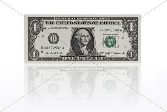 1 US Dollar Banknote, Dollarschein, Ein-Dollarschein - Runterladen