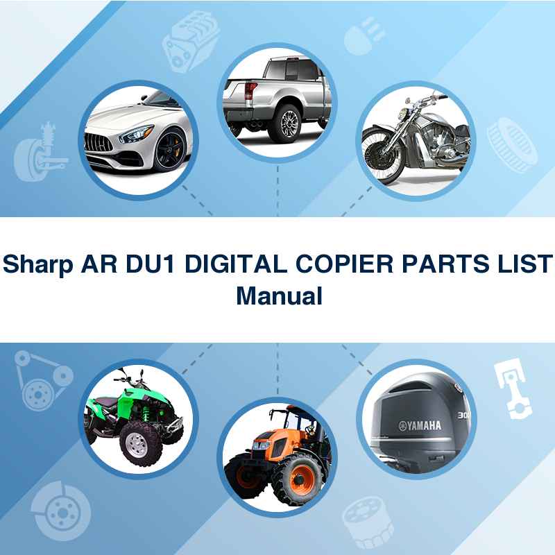 Sharp AR DU1 DIGITAL COPIER PARTS LIST Manual