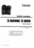 Thumbnail Teac X-1000 & X-1000M reel tape recorder Service Manual
