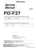 Thumbnail Pioneer PD-F-27  Original Service Manual