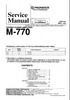 Thumbnail Pioneer M-770 Power Amplifier , Original Service Manual Thumbnail Pioneer M-770 Power Amplifier , Original Service Manual