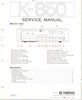 Thumbnail Yamaha K-850  Cassette Deck , Original Service Manual
