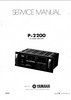 Thumbnail Yamaha P-2200 Power Amplifier , Original Service Manual