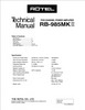 Thumbnail Rotel RB-985 mk2 Power Amplifier  Service - Technical Manual