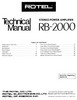 Thumbnail Rotel RB-2000 Power Amplifier  Service - Technical Manual