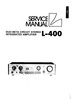 Thumbnail Luxman L-400 Amplifier , Original Service Manual