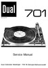 Thumbnail Dual 701 Turntable Service Manual