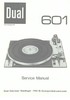 Thumbnail Dual 601 Turntable Service Manual Thumbnail Dual 601 Turntable Service Manual
