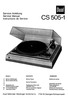 Thumbnail Dual CS-505-1 Turntable Service Manual
