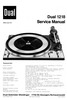 Thumbnail Dual 1218 Turntable Service Manual