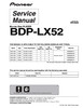 Thumbnail Pioneer BDP-LX52 Blu Ray player FULL Service Manual