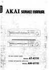 Thumbnail Akai AM-KT110  , FM Tuner , Original Service Manual