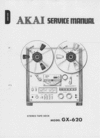 Thumbnail Akai GX-620 reel tape recorder Service Manual