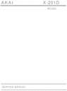 Thumbnail Akai X-201D reel tape recorder Service Manual
