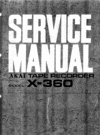 Thumbnail Akai X-360 reel tape recorder Service Manual