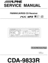 Thumbnail Alpine CDA-9833-R Service Manual