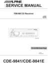 Thumbnail Alpine CDE-9841 Service Manual