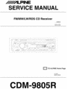 Thumbnail Alpine CDM-9805-R Service Manual