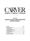 Thumbnail Carver M-1.0t original Service Manual
