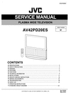 Thumbnail JVC AV-42-PD20ES Plasma  , Service Manual & Schematics