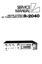 Thumbnail Luxman  R-2040 Receiver , Service-Repair Manual