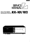 Thumbnail Luxman  RX-101 , RX-102  , Service-Repair Manual