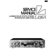 Thumbnail Luxman  L-116-A amplifier , Service-Repair Manual