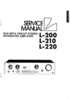 Thumbnail Luxman  L-200 L-210 L-220 amplifiers , Service-Repair Manual