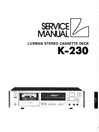 Thumbnail Luxman K-230 Cassette Deck , Original Service Manual