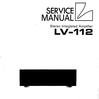 Thumbnail Luxman LV-112 , Service Manual Thumbnail Luxman LV-112 , Service Manual