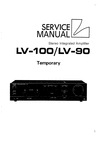Thumbnail Luxman LV-90 & LV-100  , Service Manual