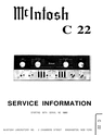 Thumbnail McIntosh C-22 , Original Service Manual