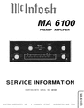 Thumbnail McIntosh MA-6100 , Original Service manual