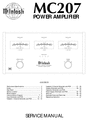 Thumbnail McIntosh MC-207 , Original Service Manual