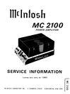 Thumbnail McIntosh MC-2100 , Original Service Manual