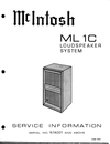 Thumbnail McIntosh ML-1C loudspeaker , Original Service Manual