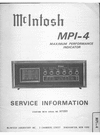 Thumbnail McIntosh MPI-4 , Original Service Manual