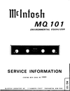 Thumbnail McIntosh MQ-101 , Original Service Manual