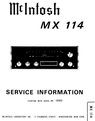 Thumbnail McIntosh MX-114 , Original Service Manual Thumbnail McIntosh MX-114 , Original Service Manual