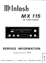 Thumbnail McIntosh MX-115 , Original Service Manual Thumbnail McIntosh MX-115 , Original Service Manual