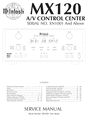 Thumbnail McIntosh MX-120 , Original Service Manual