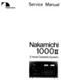 Thumbnail Nakamichi 1000 mkII mk2 Original Service Manual