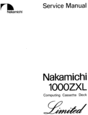 Thumbnail Nakamichi 1000 ZXL Limited Original Service Manual