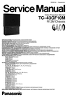 Thumbnail Panasonic TC-43-GF10M Back Projection TV , Service Manual