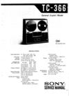 Thumbnail Sony TC-366 reel to reel tape recorder Service Manual Thumbnail Sony TC-366 reel to reel tape recorder Service Manual