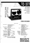 Thumbnail Sony TC-377 reel to reel tape recorder Service Manual Thumbnail Sony TC-377 reel to reel tape recorder Service Manual