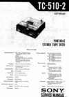 Thumbnail Sony  TC-510-2 reel to reel tape recorder Service Manual