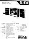 Thumbnail Sony  TC-530 reel to reel tape recorder Service Manual